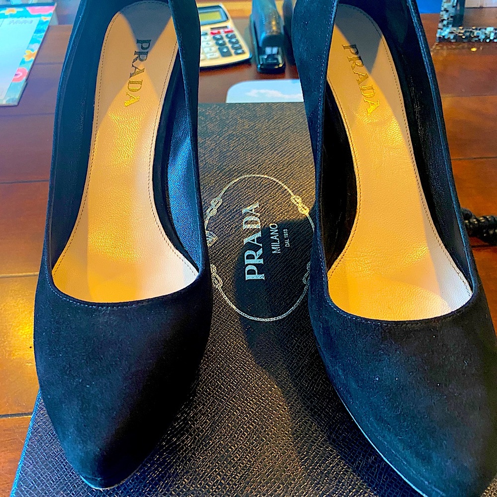 Prada suede pumps